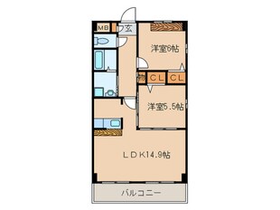 ソシア大口の物件間取画像